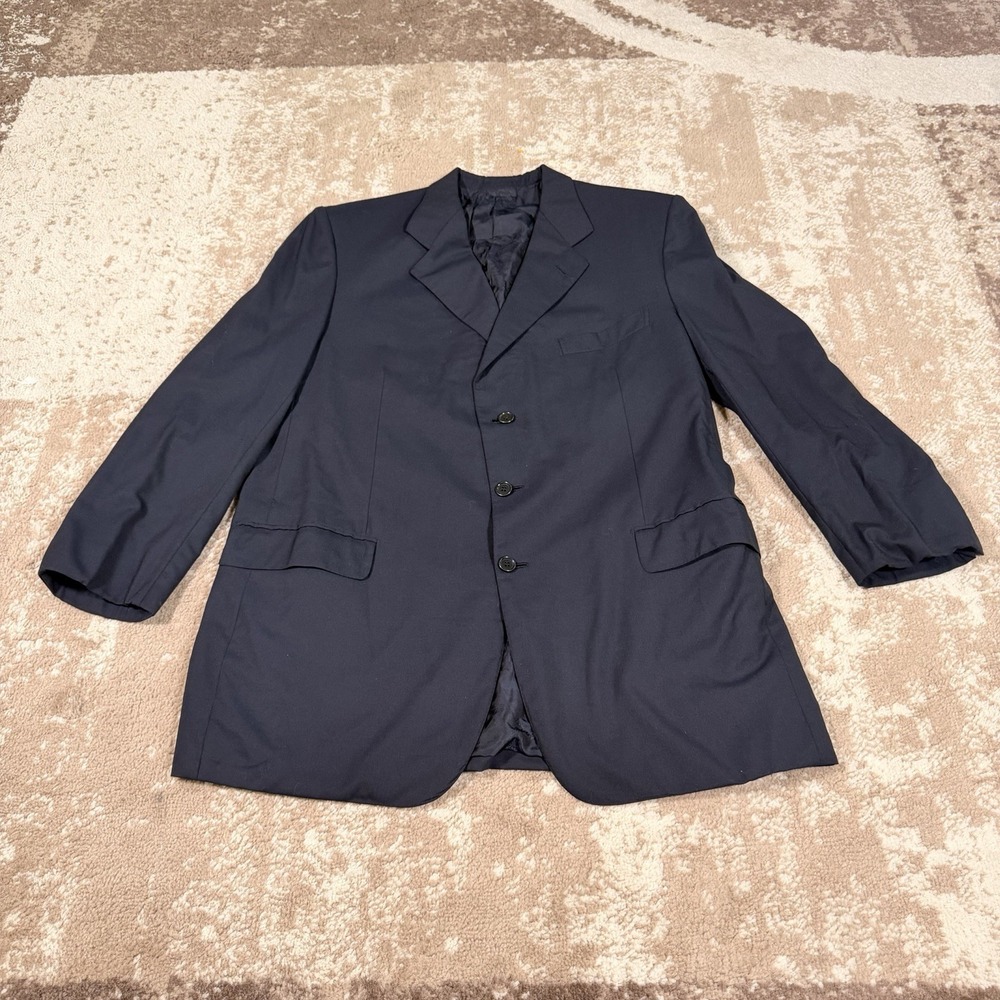 Brioni Traiano Super 150's Blazer Mens 46R Navy Blue‎ 3 Button Jacket Old Money